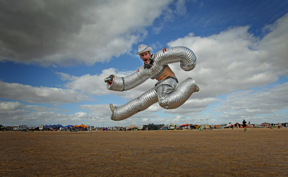 jumping man at arty festival
